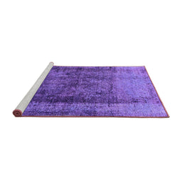 Sideview of Machine Washable Oriental Purple Industrial Area Rugs, wshurb1903pur