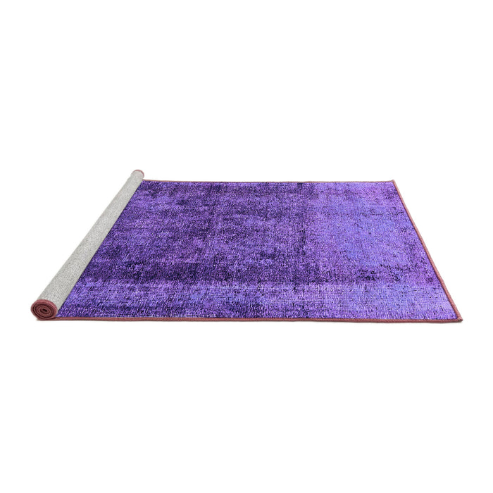 Sideview of Machine Washable Oriental Purple Industrial Area Rugs, wshurb1903pur