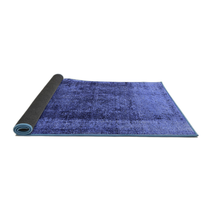 Sideview of Oriental Blue Industrial Rug, urb1903blu