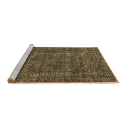 Sideview of Machine Washable Oriental Brown Industrial Rug, wshurb1904brn