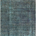 Square Machine Washable Industrial Modern Charcoal Blue Rug, wshurb1904