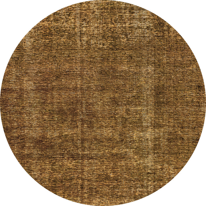 Round Oriental Orange Industrial Rug, urb1904org