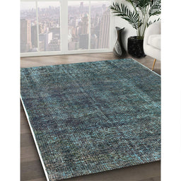 Machine Washable Industrial Modern Charcoal Blue Rug in a Family Room, wshurb1904