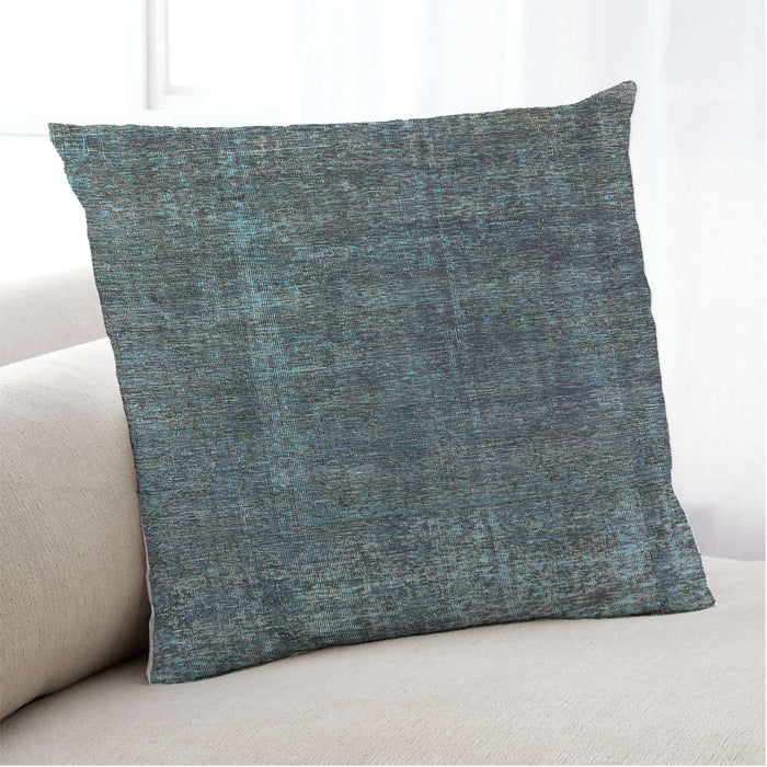 Lifestyle Image of Mid-Century Modern Urban Square Charcoal Blue Throw Pillow, 18 inch by 18 inch, pwurb1904