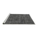 Sideview of Machine Washable Oriental Gray Industrial Rug, wshurb1904gry