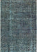 Mid-Century Modern Charcoal Blue Oriental Rug, urb1904