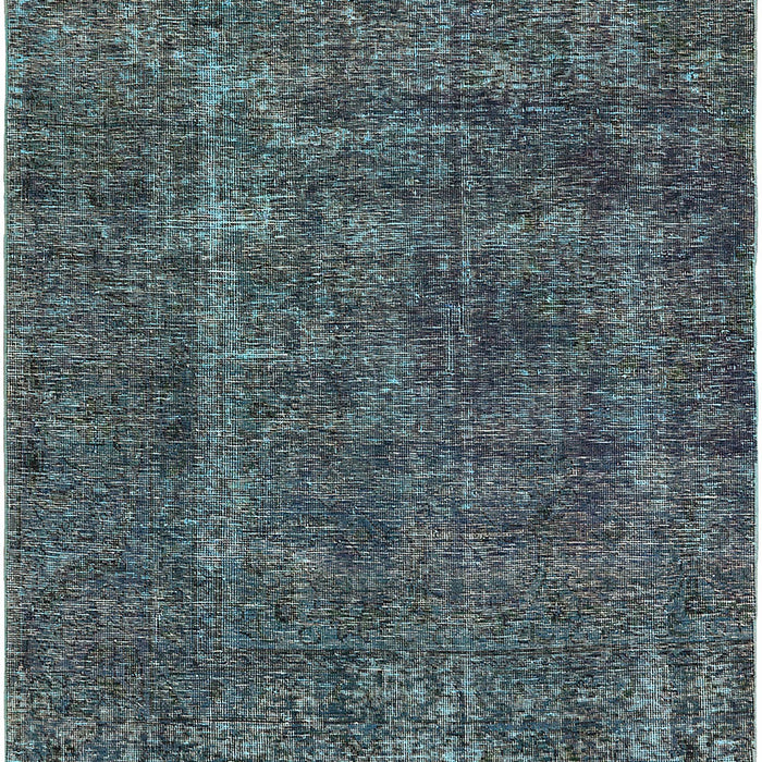 Mid-Century Modern Charcoal Blue Oriental Rug, urb1904