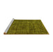 Sideview of Machine Washable Oriental Yellow Industrial Rug, wshurb1904yw