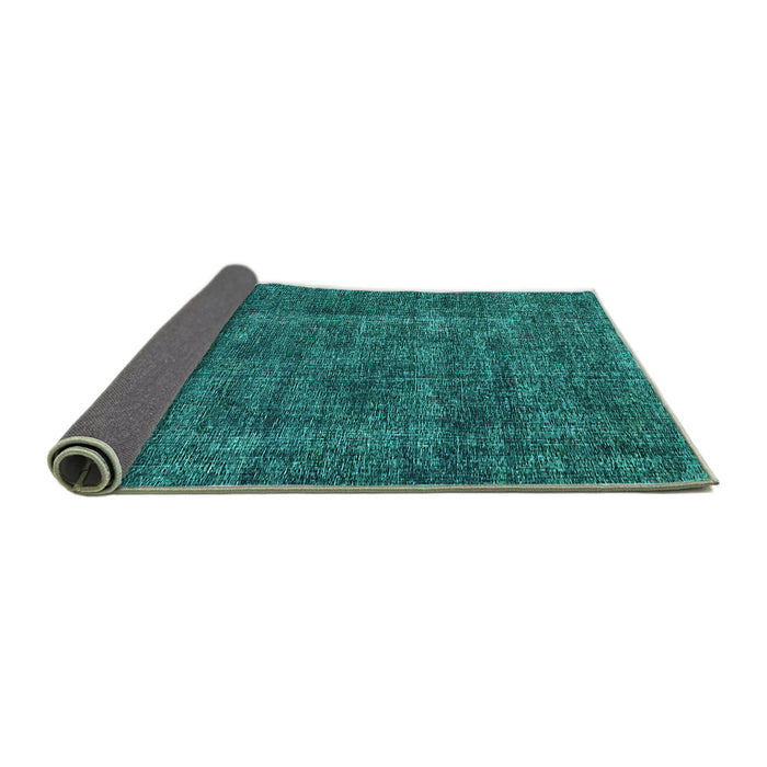 Sideview of Oriental Turquoise Industrial Rug, urb1904turq