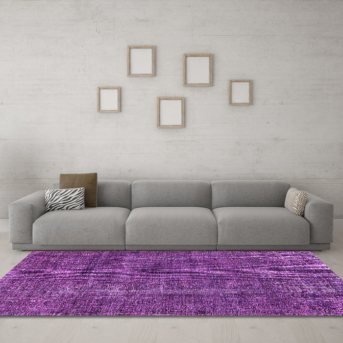 Machine Washable Oriental Pink Industrial Rug in a Living Room, wshurb1904pnk