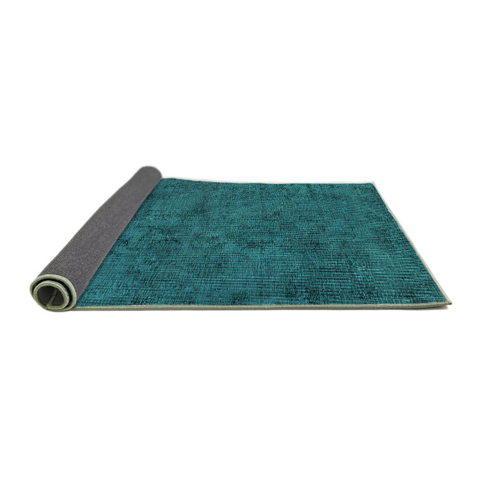 Sideview of Oriental Turquoise Industrial Rug, urb1905turq