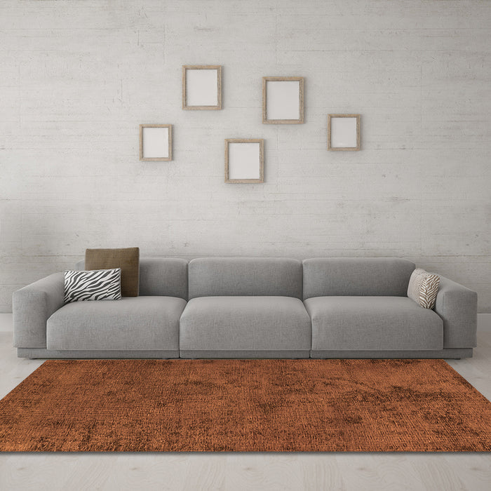 Machine Washable Oriental Orange Industrial Area Rugs in a Living Room, wshurb1905org