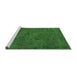 Sideview of Machine Washable Oriental Green Industrial Area Rugs, wshurb1905grn