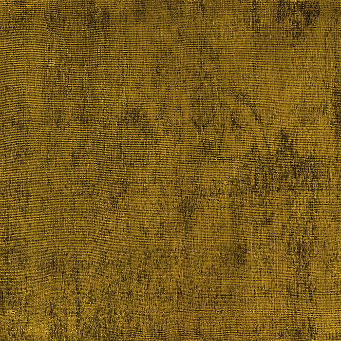 Square Machine Washable Oriental Yellow Industrial Rug, wshurb1905yw