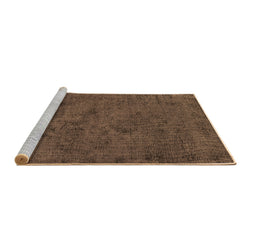 Sideview of Machine Washable Oriental Brown Industrial Rug, wshurb1905brn