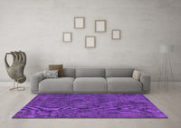 Machine Washable Oriental Purple Industrial Rug, wshurb1905pur