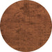 Round Oriental Orange Industrial Rug, urb1905org