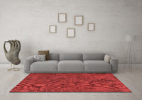 Machine Washable Oriental Red Industrial Rug, wshurb1905red