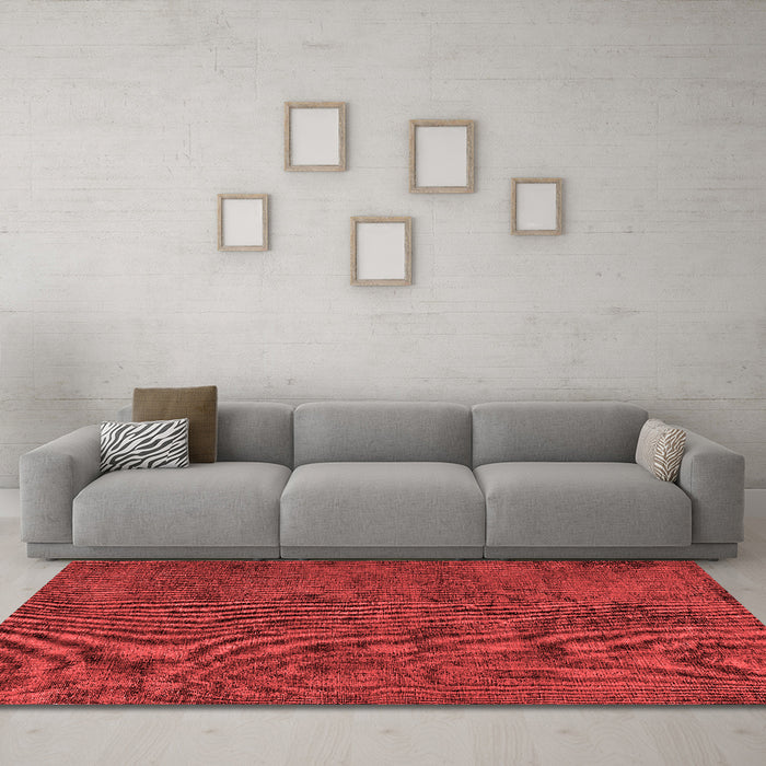 Industrial Red Washable Rugs