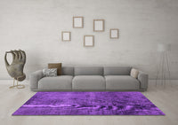 Machine Washable Oriental Purple Industrial Rug, wshurb1906pur