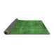 Sideview of Oriental Green Industrial Rug, urb1906grn