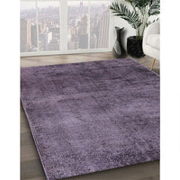 Mid-Century Modern Plum Purple Oriental Rug, urb1906