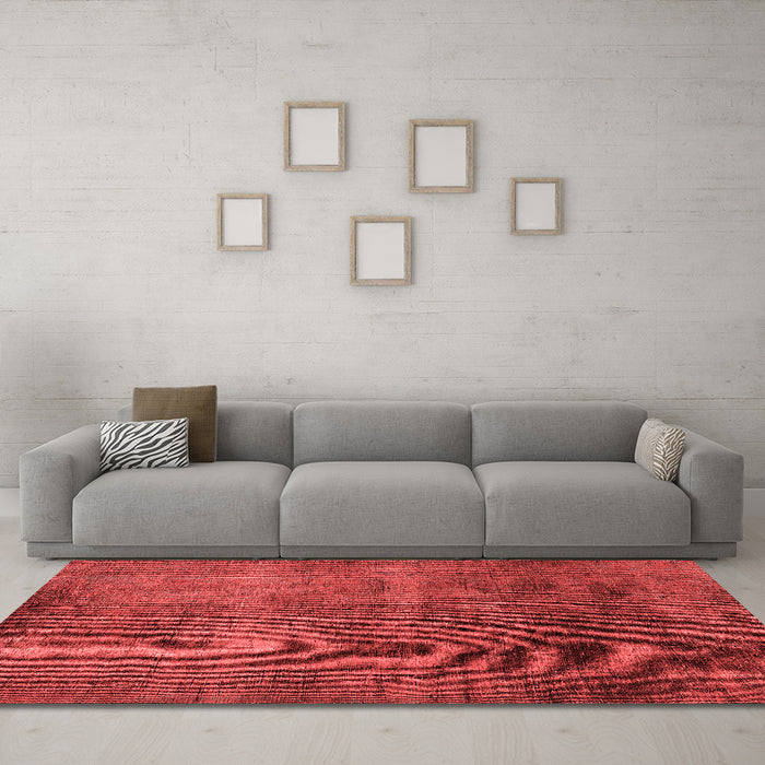 Industrial Red Washable Rugs