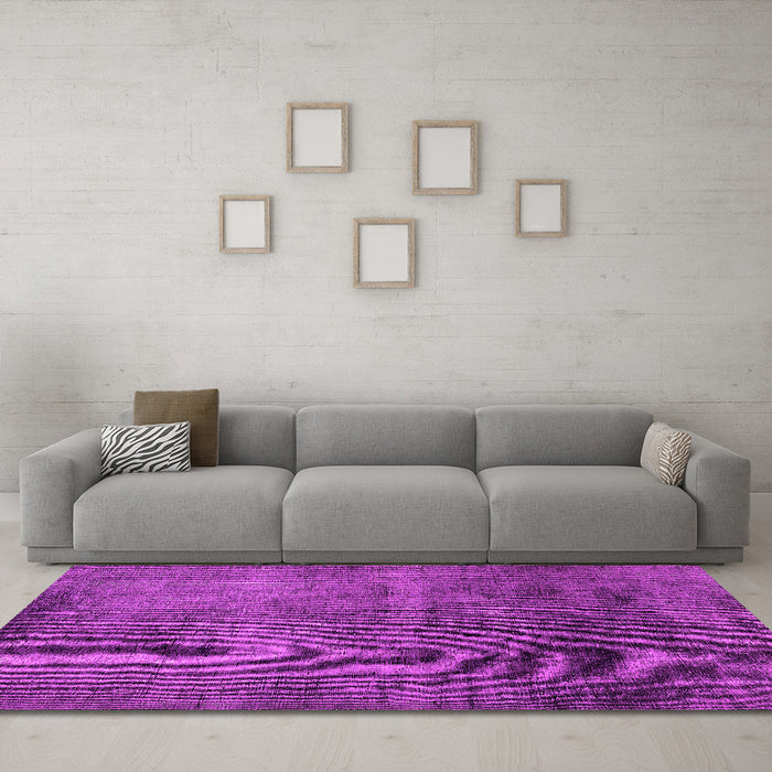 Machine Washable Oriental Pink Industrial Rug in a Living Room, wshurb1906pnk