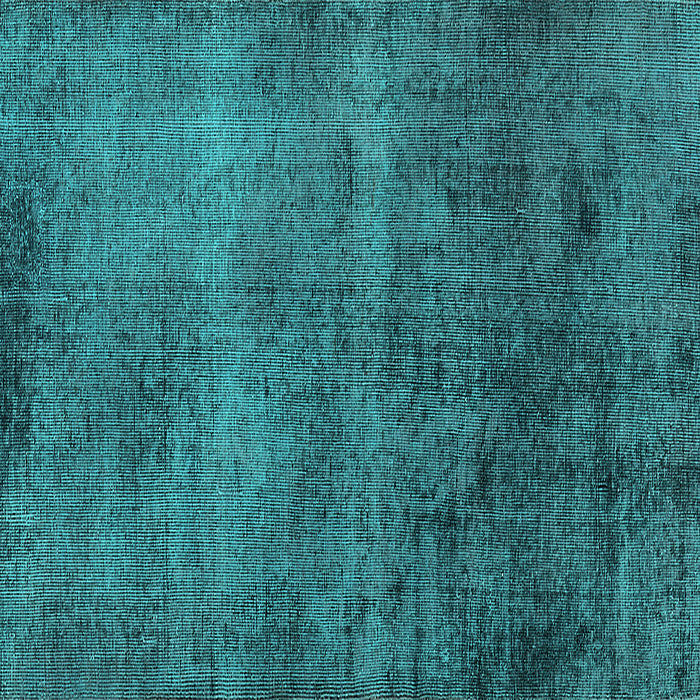 Square Oriental Turquoise Industrial Rug, urb1906turq