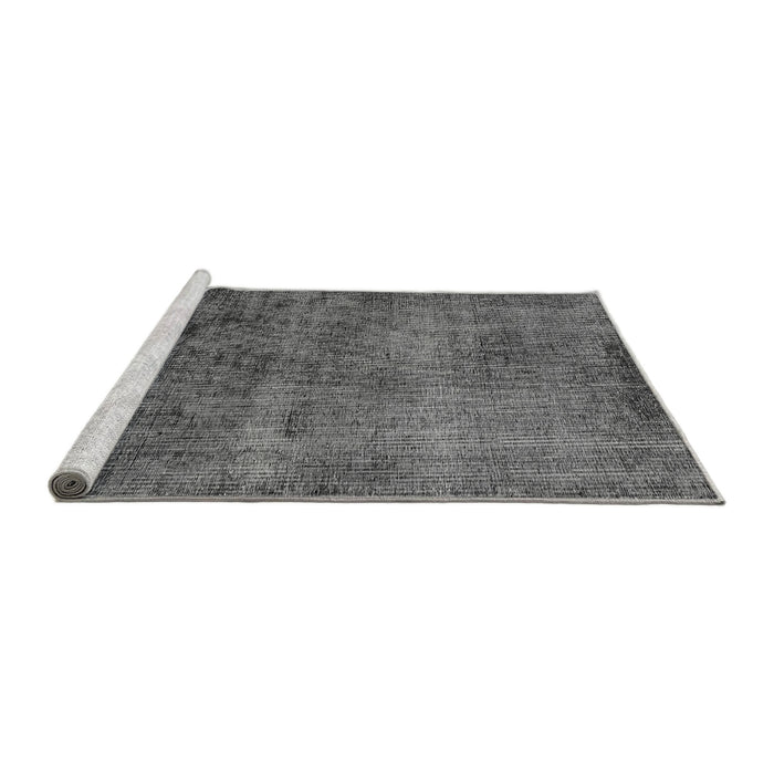 Sideview of Machine Washable Oriental Gray Industrial Rug, wshurb1906gry