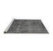 Sideview of Machine Washable Oriental Gray Industrial Rug, wshurb1906gry