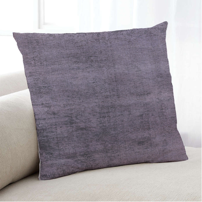 Lifestyle Image of Mid-Century Modern Urban Square Plum Purple Throw Pillow, 18 inch by 18 inch, pwurb1906