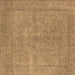 Square Machine Washable Oriental Brown Industrial Rug, wshurb1907brn