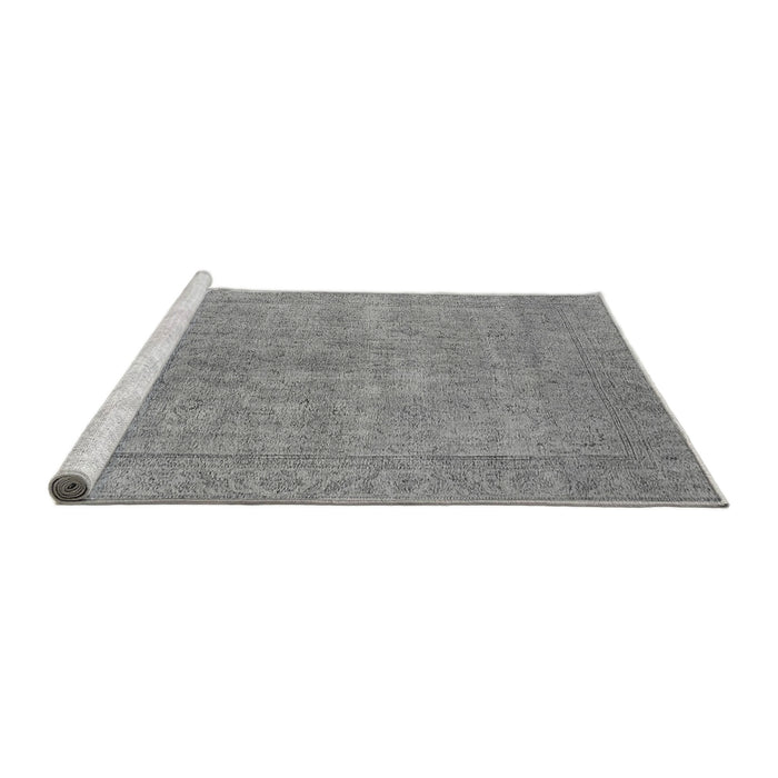 Sideview of Machine Washable Oriental Gray Industrial Rug, wshurb1907gry