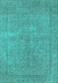 Oriental Turquoise Industrial Rug, urb1907turq