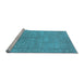 Sideview of Machine Washable Oriental Light Blue Industrial Rug, wshurb1907lblu