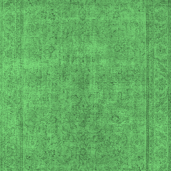 Machine Washable Oriental Emerald Green Industrial Area Rugs, wshurb1907emgrn