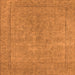 Square Oriental Orange Industrial Rug, urb1907org