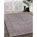 Machine Washable Industrial Modern Rose Dust Purple Rug in a Family Room, wshurb1907