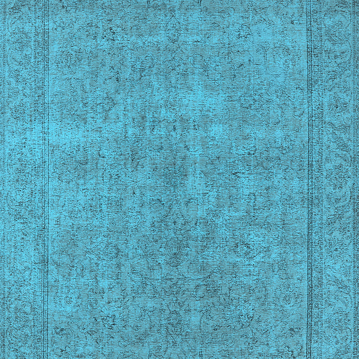 Machine Washable Oriental Light Blue Industrial Rug, wshurb1907lblu