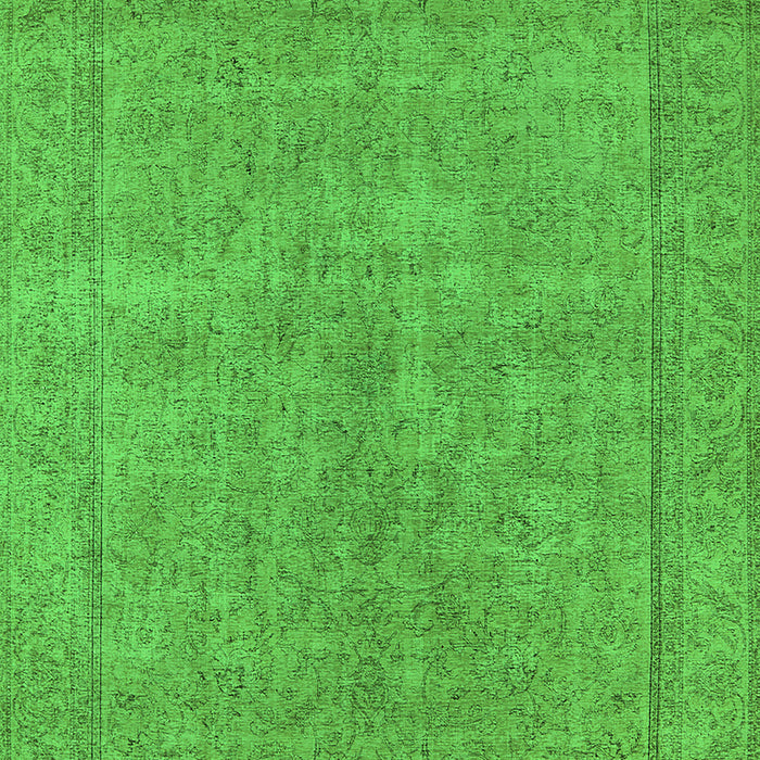 Machine Washable Oriental Green Industrial Area Rugs, wshurb1907grn