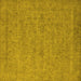 Square Machine Washable Oriental Yellow Industrial Rug, wshurb1908yw