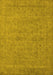 Machine Washable Oriental Yellow Industrial Rug, wshurb1908yw