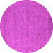 Round Oriental Pink Industrial Rug, urb1908pnk