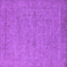 Square Machine Washable Oriental Purple Industrial Area Rugs, wshurb1908pur