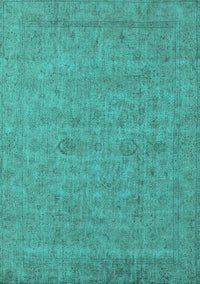 Oriental Turquoise Industrial Rug, urb1908turq