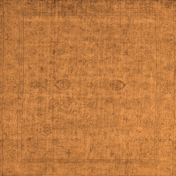 Square Machine Washable Oriental Orange Industrial Area Rugs, wshurb1908org