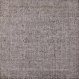 Square Mid-Century Modern Rose Purple Oriental Rug, urb1908