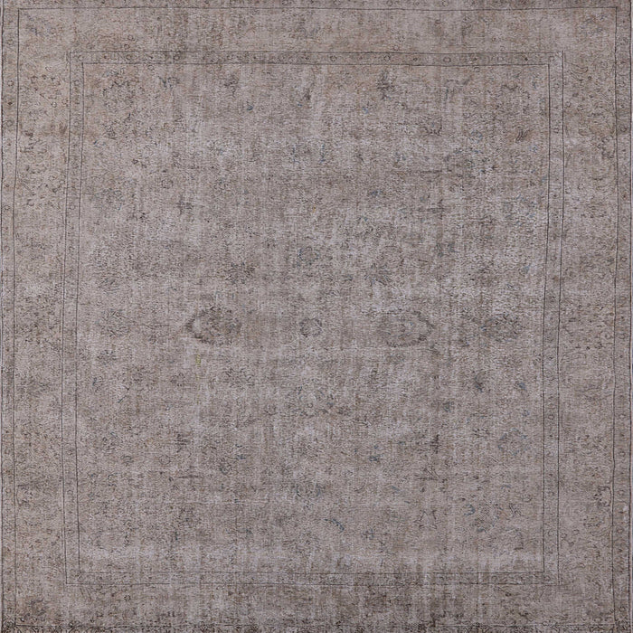 Square Mid-Century Modern Rose Purple Oriental Rug, urb1908