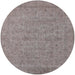 Round Machine Washable Industrial Modern Rose Dust Purple Rug, wshurb1908